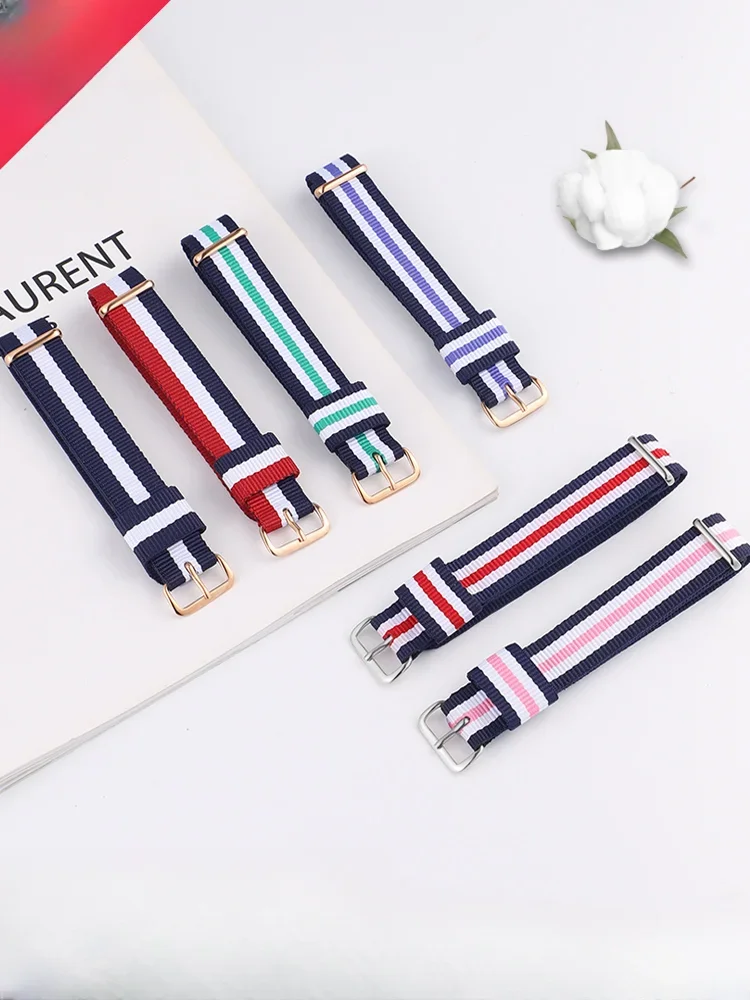 For DW Watch Band Daniel Canvas Solid Steel Buckle Men Women Original Nylon Wellington Black Red White Blue Watch Accessories