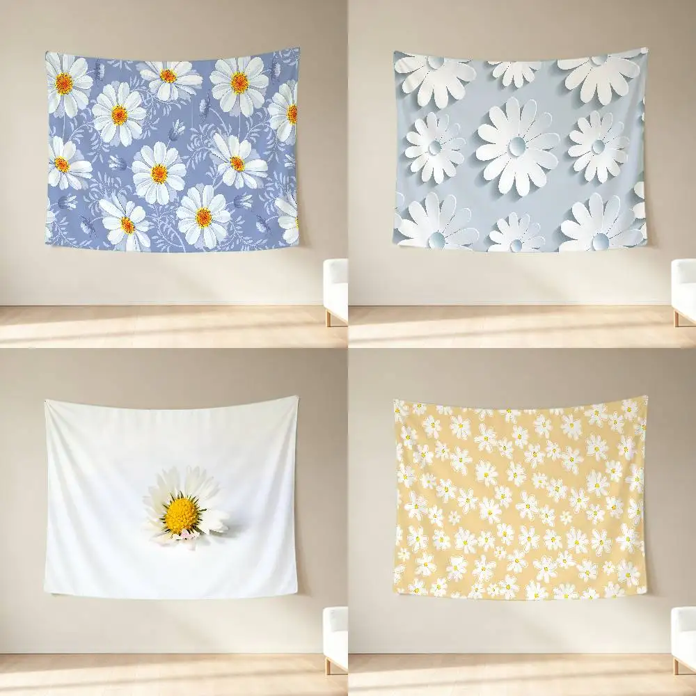 Rose Daisy Tapestry Banner Meme Tapestry With HD Printing Cool Flags For College Dorm Room