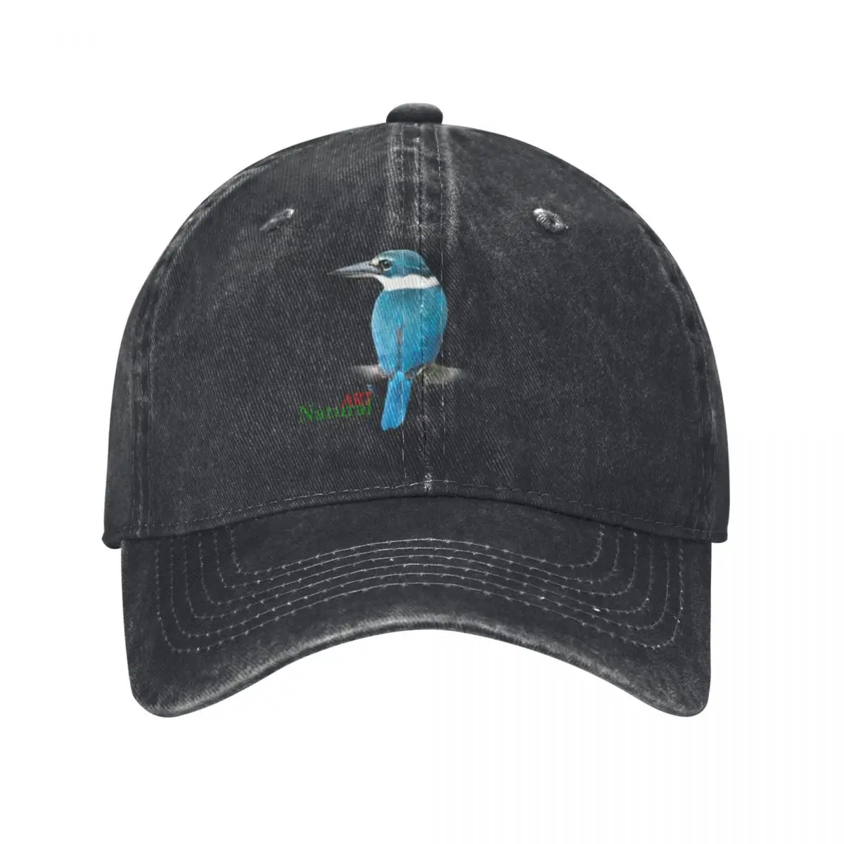 Berretti da Baseball Kingfisher con colletto bianco cappelli da corsa all'aperto stile Unisex in Denim lavato Vintage