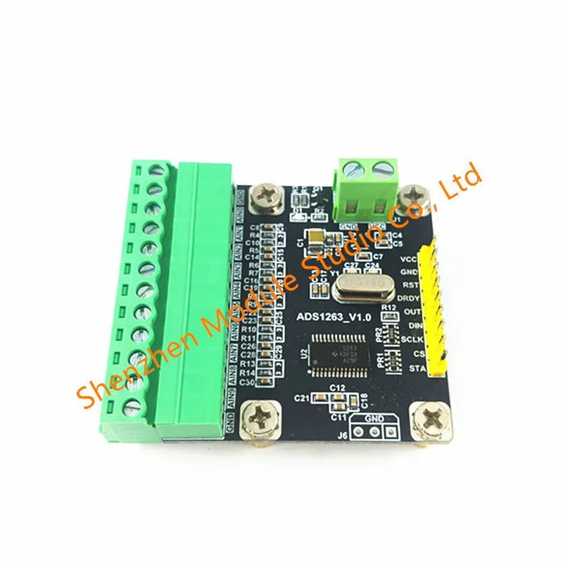 1pcs ADS1263 Module 10 Channel 32_24-bit 38K Precision Low-speed ADC Data Acquisition Analog-to-digital Converter Module