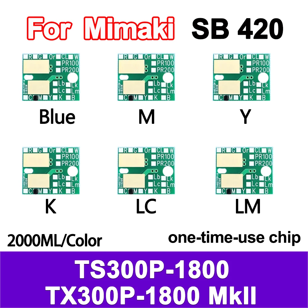 2000ML SB420 SB 420 Ink Bottle disposable chip for Mimaki TS300P-1800 Tx300P-1800 MkII