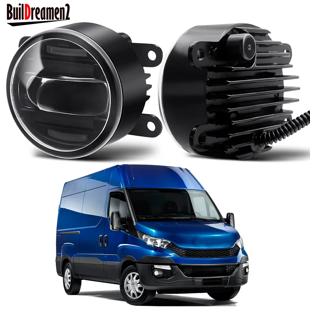 

2IN1 LED Fog Light Assembly with DRL Design 30W 4000LM Aluminum Car Fog Daytime Running Lamp H11 For Iveco Daily VI 2014-2023