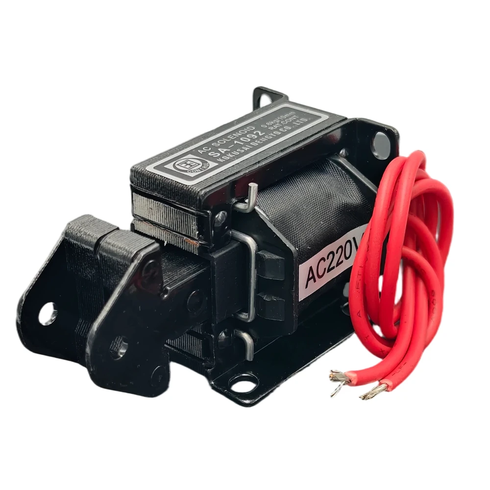 SA-1092 AC110V 220V 380V Traction Solenoid Electromagnet Pull Type 0.6kg Force 10mm Stroke AC Solenoid