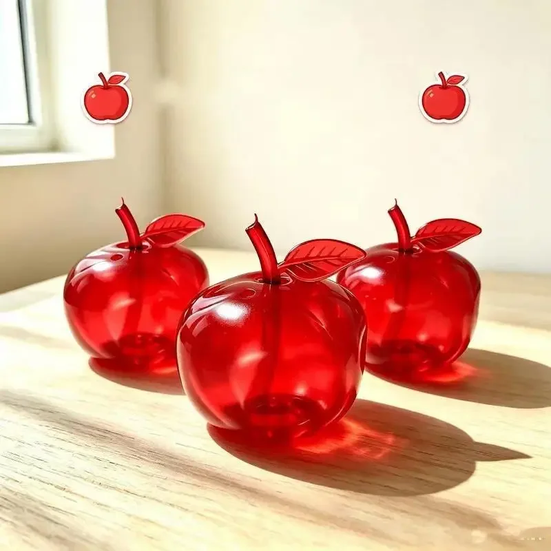Round Squeezable Red Fruit Fidget Toy Soft Squeeze Stress Relief Hand Toy for Student Exam Anxiety Relief Practical Gift