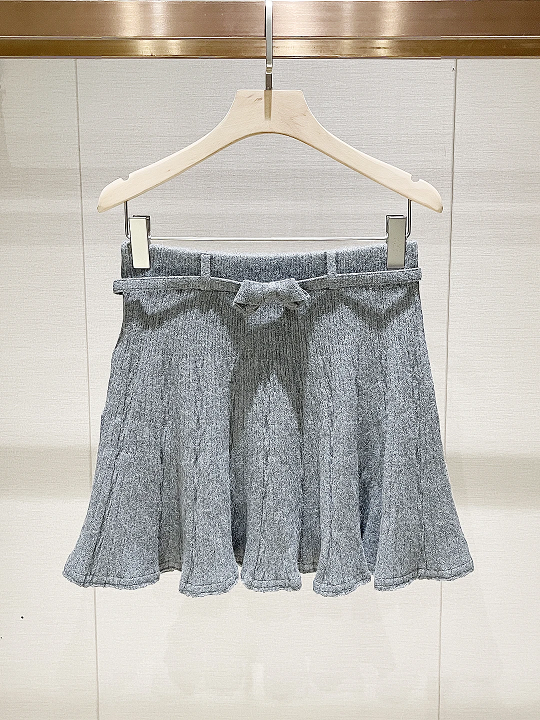 

Cool Ele ey High Waist Women's Skirt Spring Autumn New Sle Knot Lace Hem Slimming H-Line Casual Skirt