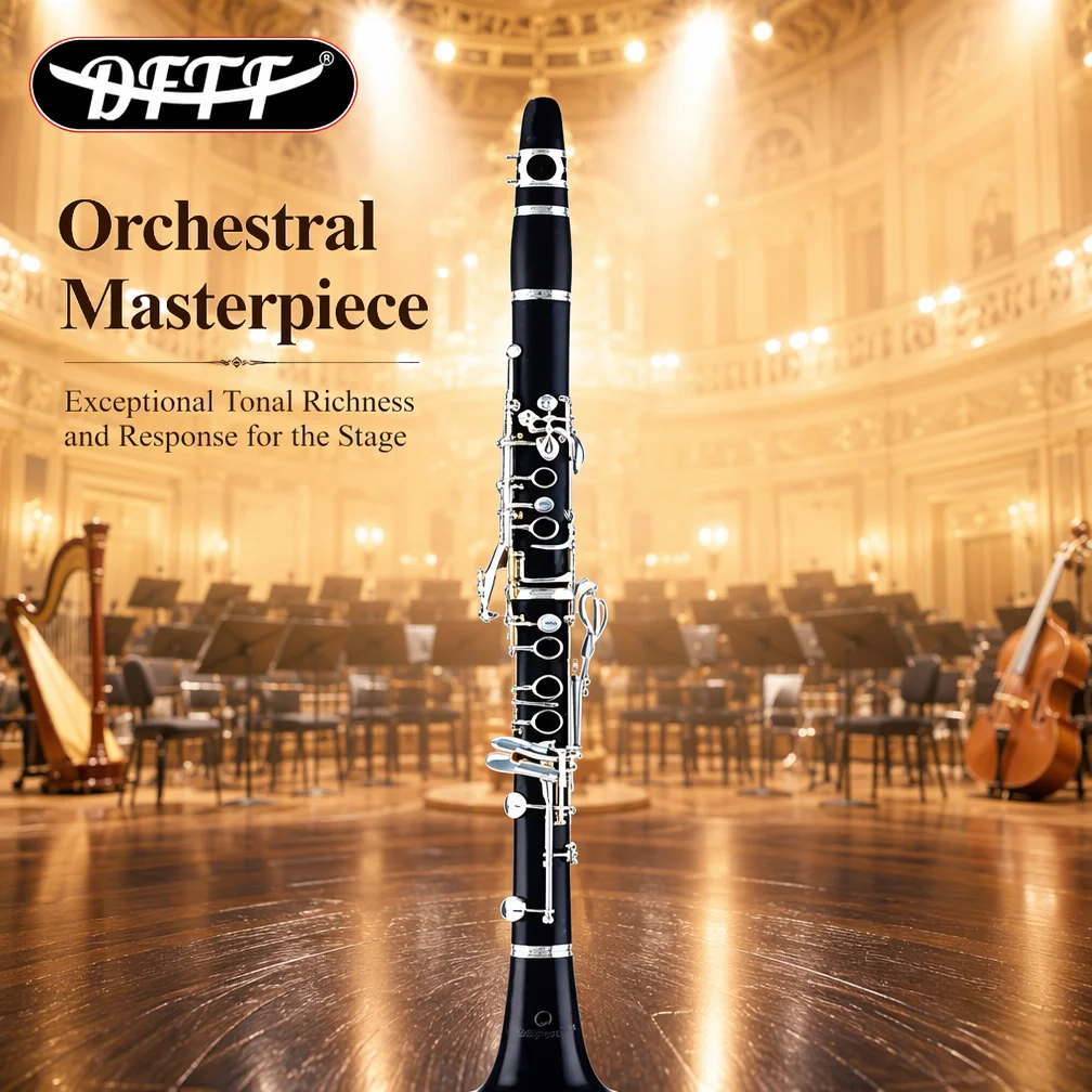 17 Keys Bb Clarinet High Grade Ebony Wood For Professional Grade Test Performance