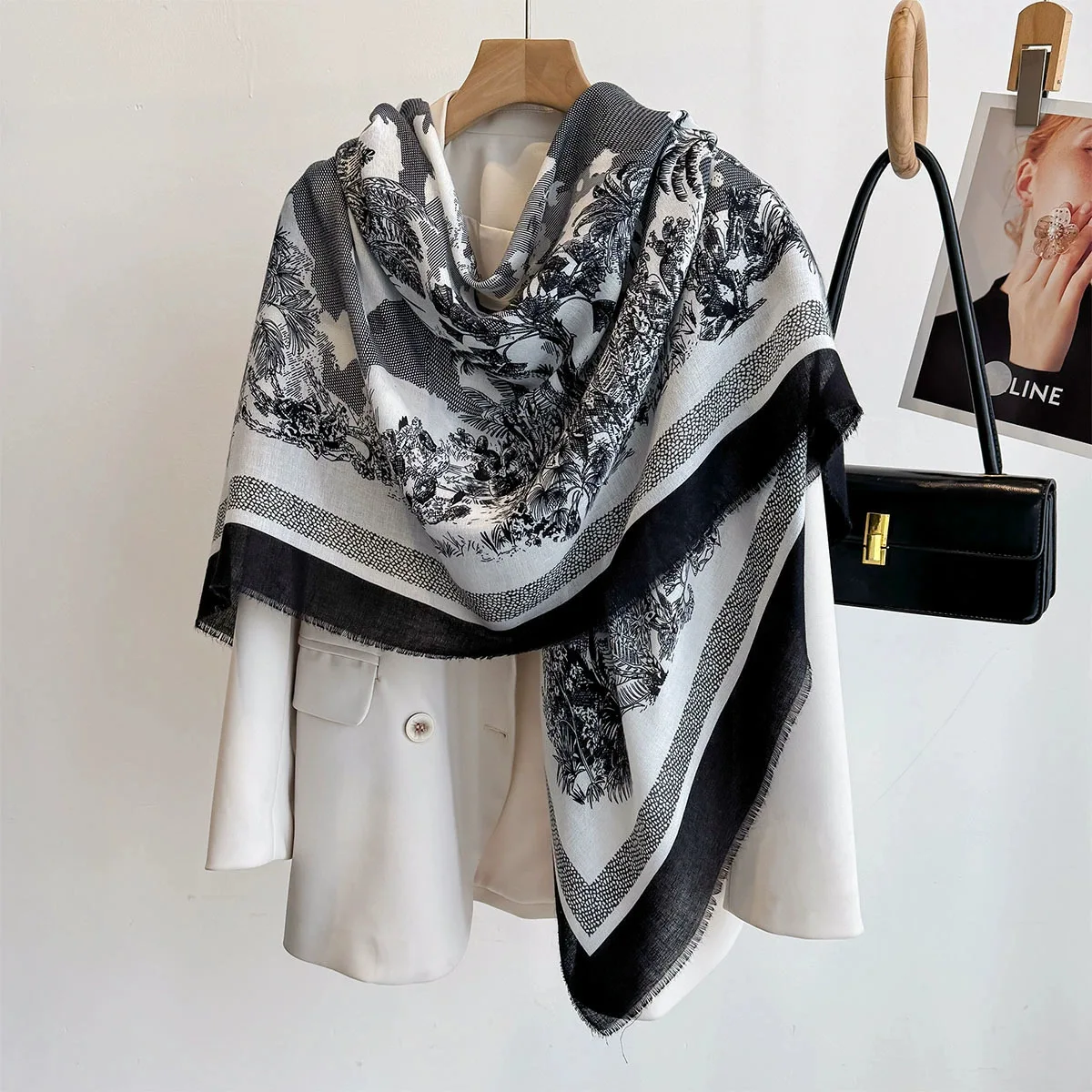 

Новый роскошный брендовый женский солнцезащитный шарф, весенне-осенний винтажный консервативный шарф, пашмина Mujer, платок, шаль Bufanda, унисекс