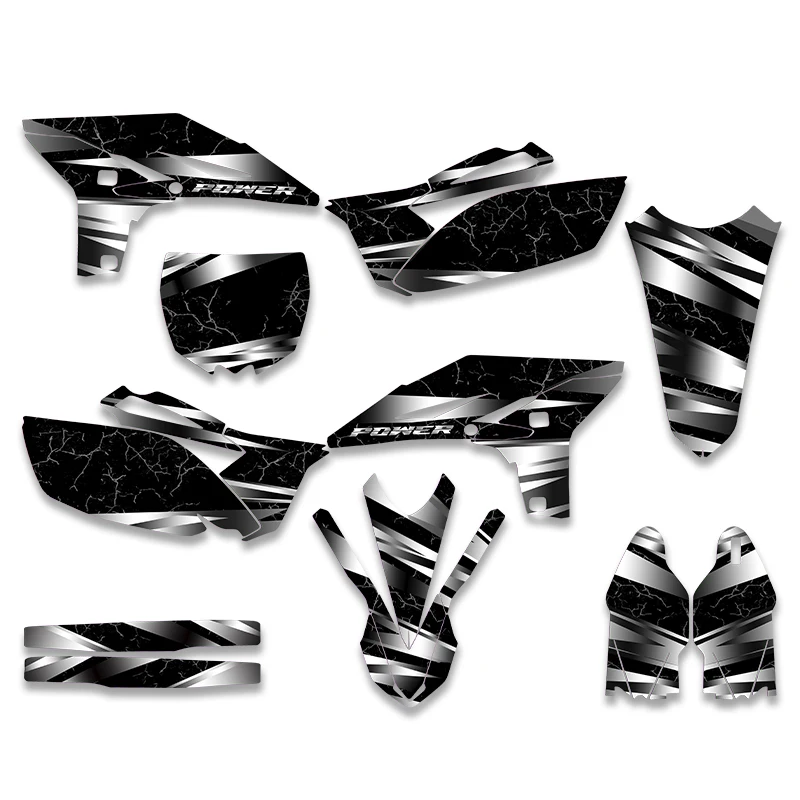 Fewfuss Custom Name & Number Graphics Decals Kit For Yamaha YZF250 10‑13 Motorcycle