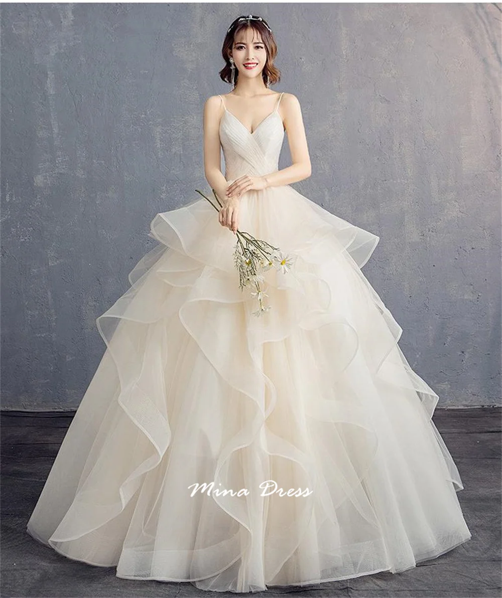 فستان مينا مخصص متعدد الطبقات مكشكش من التول المهر بحزام نحيف طويل على شكل حرف v على شكل فراشة مع مشد فساتين رسمية ثوب حفلة