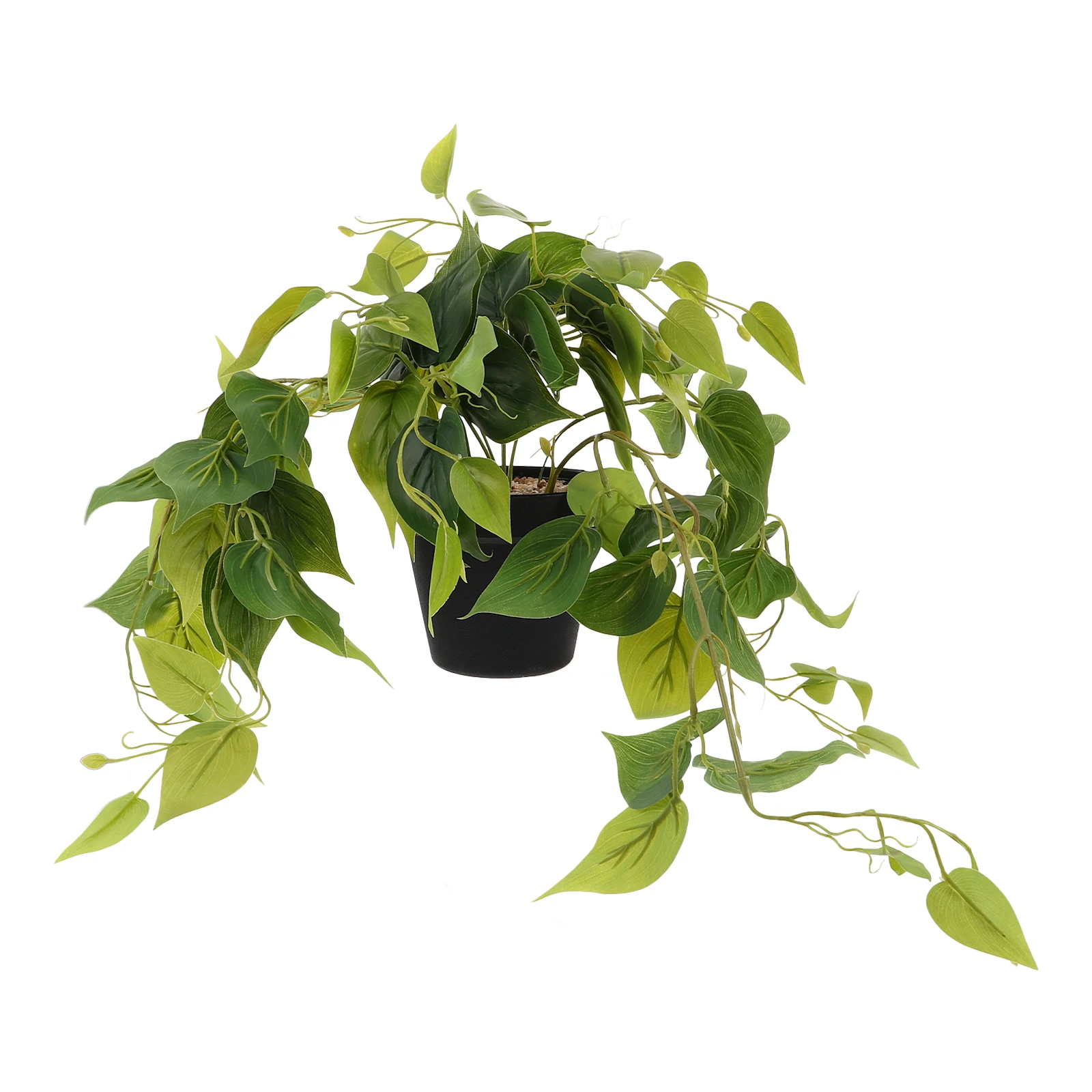 1 قطعة Pothos الاصطناعي واقعية داخلي صغير وهمية بوعاء الخضرة للمنزل غرفة نوم مكتب ديكور فو نباتات معلقة