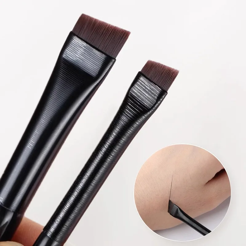 New 2 pieces/set eyebrow contour brush eyeliner portable small angle female makeup tool