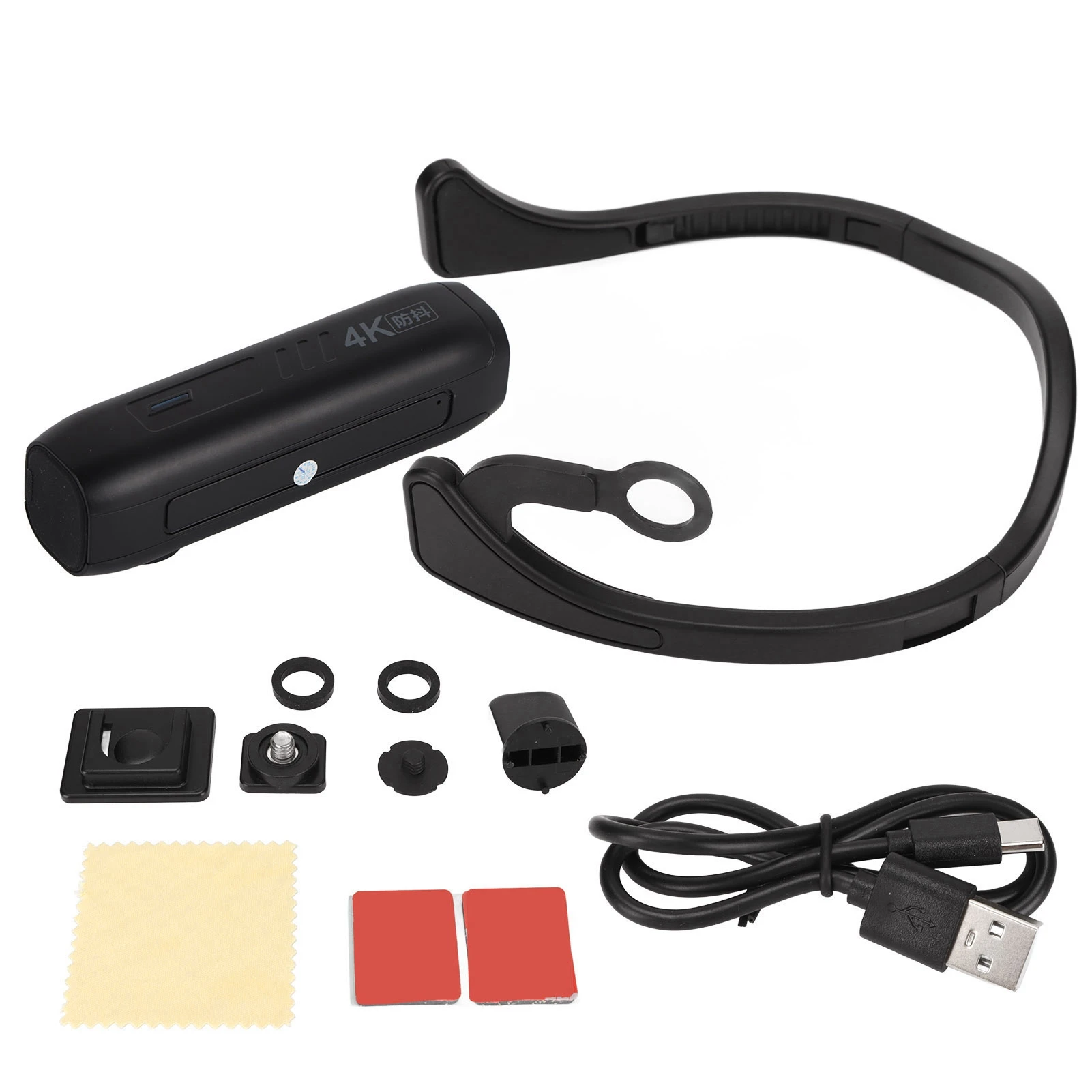 Wearable Vlog Camera 130° Adjustable Wide Angle Fast Charging Hands  Head Mounted Video Camera HD Night Vision for Outdoor