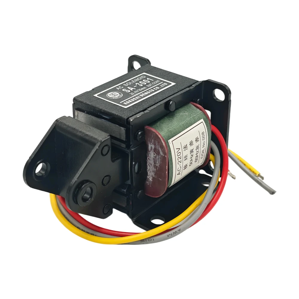 SA-3001 AC 220V 20mm Stroke 29.4N Force Solenoid Tractive Electromagnet