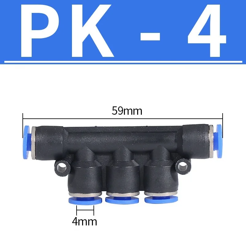 Pneumatic Fitting Tube Connector Fittings Air Quick Water Pipe Push In Hose Quick Couping 4mm 6mm 8mm 10mm 12mm PK