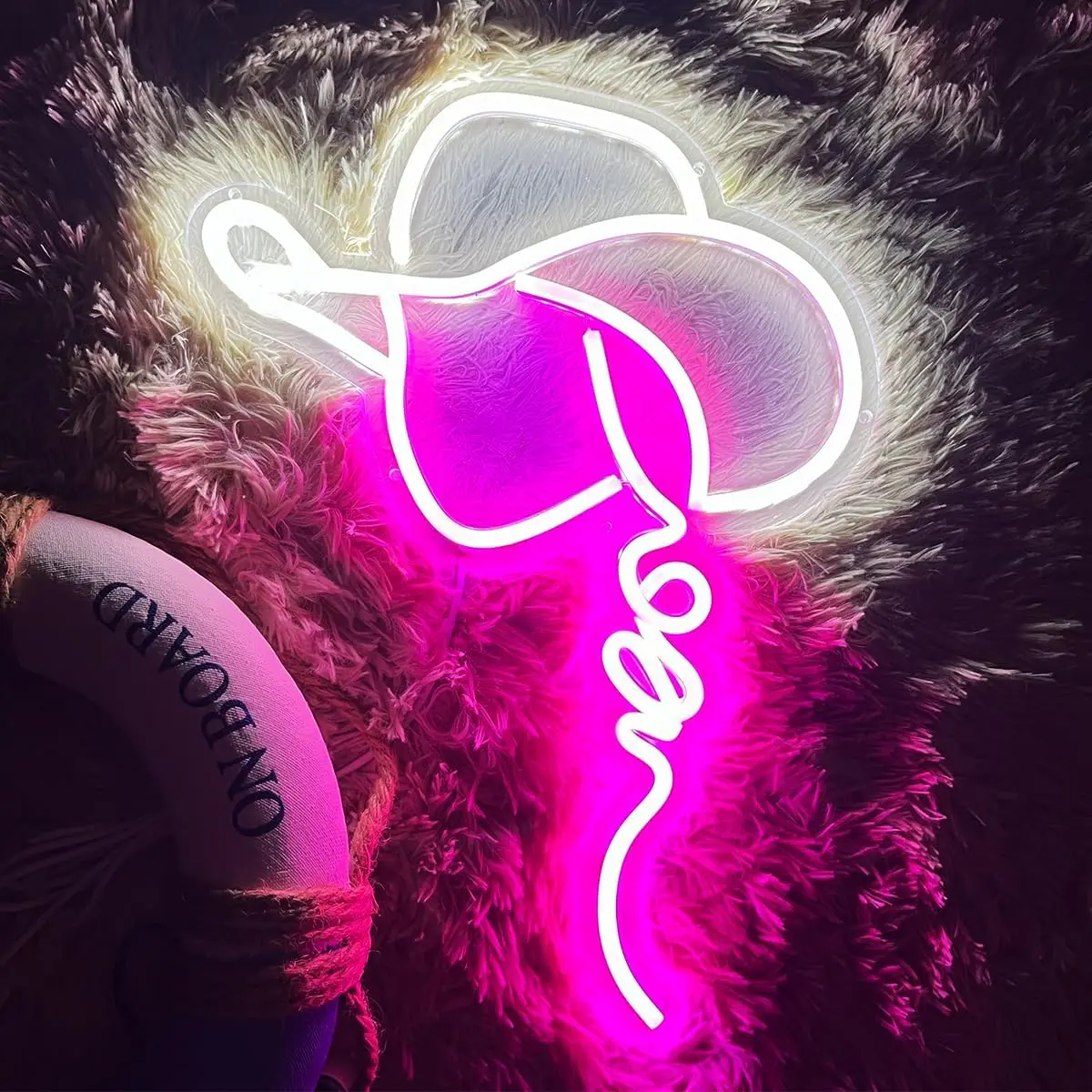 

Cowgirl Hat Neon Sign Dimmable LED Neon Light Wall Decor for Shop Store Display Beer Bar Nightclub Opening Gift for Friend