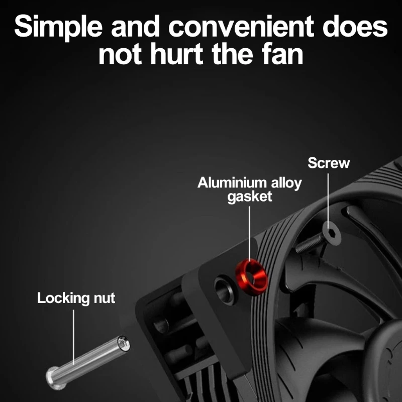 Y1UB Fan Screw Desktop Computer Chassis Fan for Modification Fixed Long Screws Set