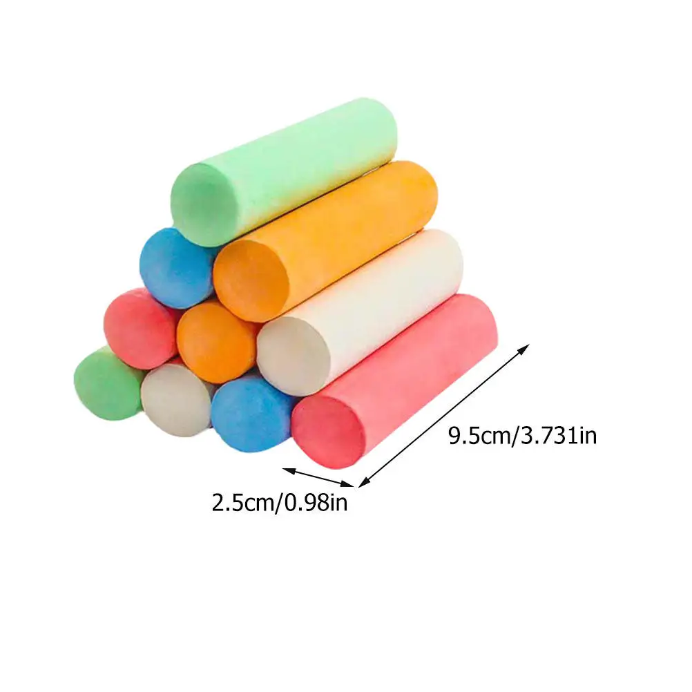 20Pcs Dustless Chalk Erasable Portable Teaching Supplies for Blackboards Glass Plastic Dust-Free Chalk