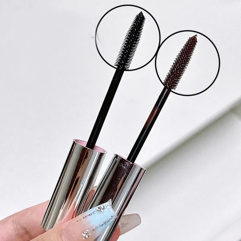 Mascara Curling Thick Lengthening Eyelash Mascara Waterproof Non-smudge Black Brown Natural Curling Silver Tube Mascara Makeup