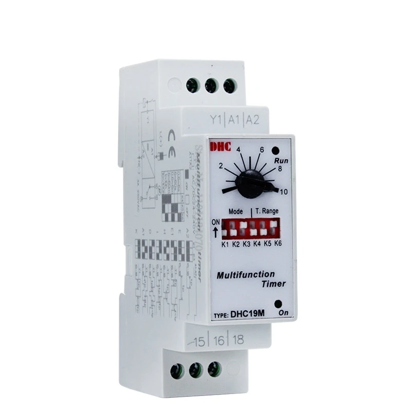 DHC19M Programmable Digital  Multifunction Automatic Timer Relay Switch 0.6S-100H AC/DC 24-240V DHC-19M