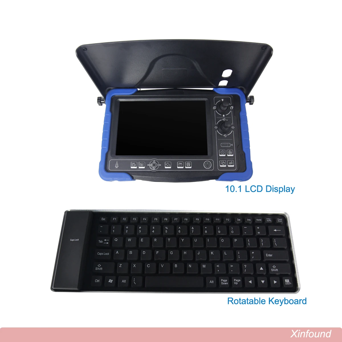 360 Pan Tilt Rotate FHD PAL1920x1080 65mm C65PTF Pipe Drain Sewer Duct Video Inspection Camera System DVR 9mm 60m Cable