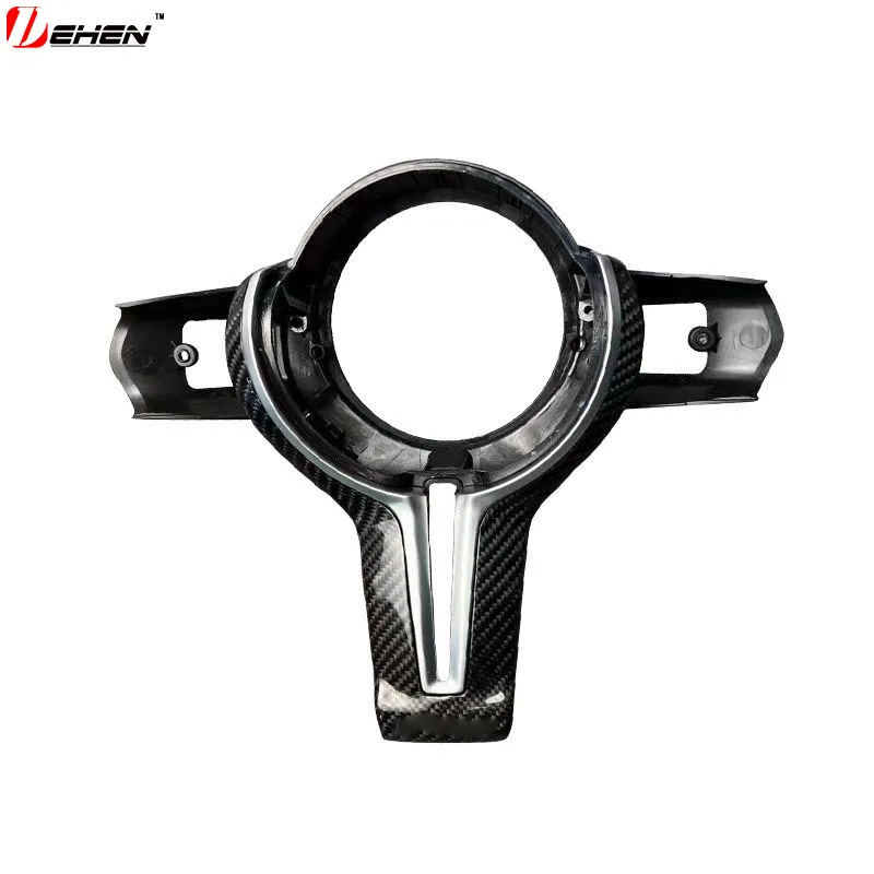Carbon fiber steering wheel trim cover For F20 F22 F30 F31 F32 F33 F36 F10 F18 F06 F01 F12 F13 F15 F16 F25 F26 F80 F87 F82