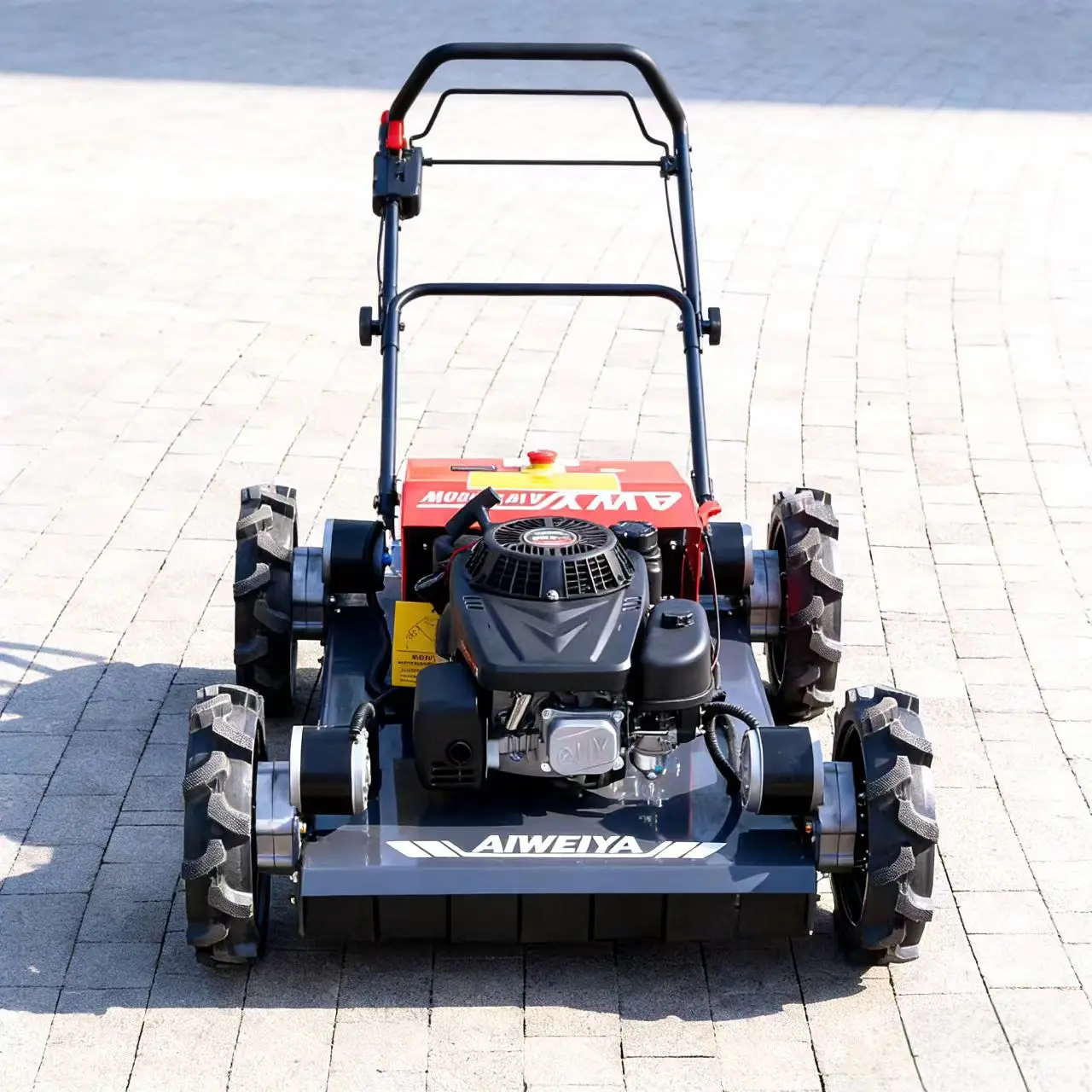 

Customized Chinese tracked remote-controlled hillside lawn mower, mountain weeding swing blade lawn mower