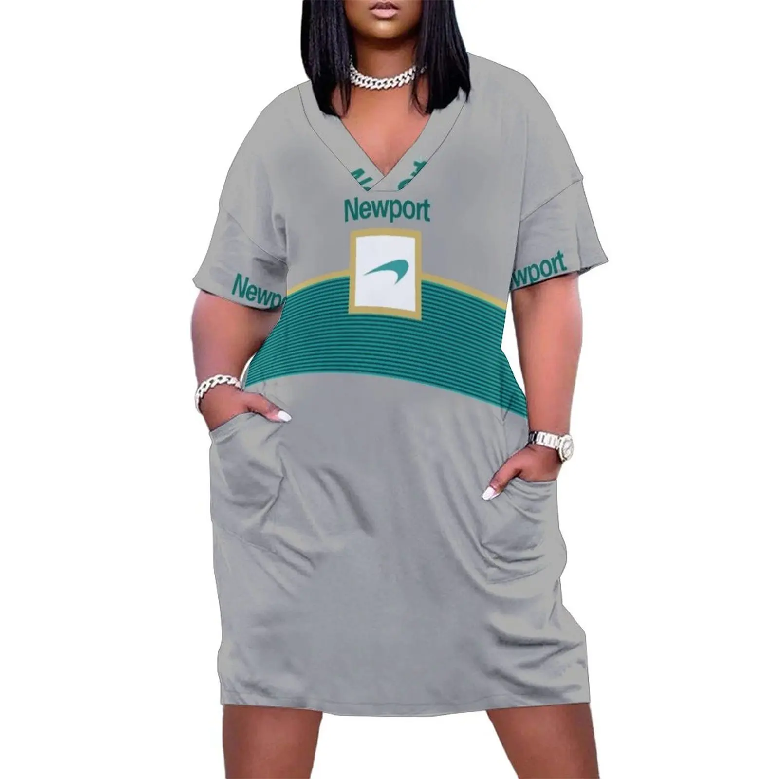 

Newport Cigarettes Classic Loose Pocket Dress Elegant gowns african dresses for woman