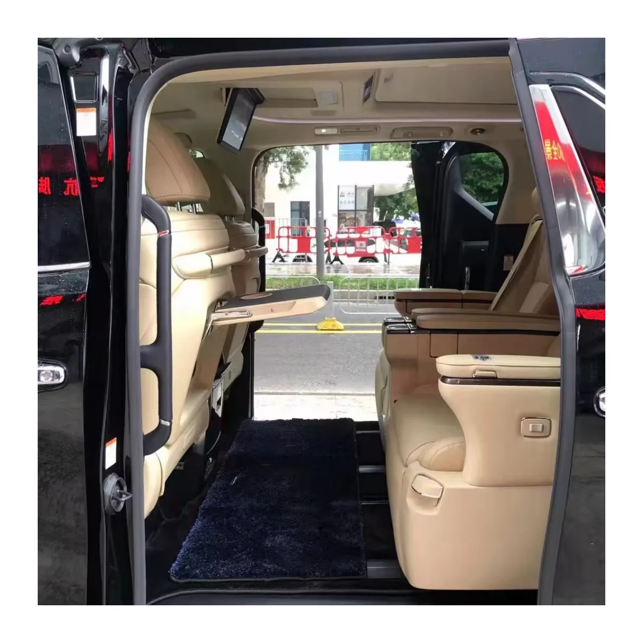 

For Senna Electric Table Organizer With Holder Tray Table Car Back Seat Folding Table For Luxury Van Mpv