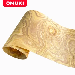 OMUKI New Stone Grain Wood Veneer Furniture Bedroom Chair Table Skin Speaker Handmade DIY Wooden Crafts