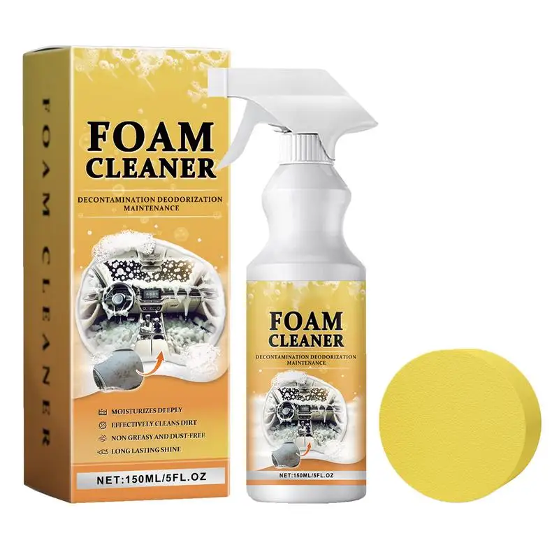 Leather Car Seat Cleaner Multipurpose Stain Remover Car Detailing Spray 150ml Car Cleaning Agent Car Detailing Kit For SUV Sedan