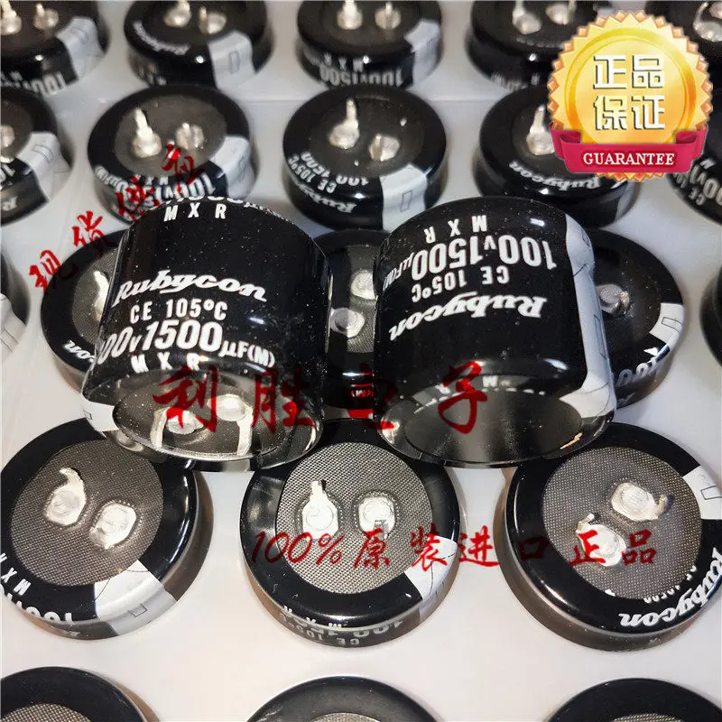 Venta al por mayor, 2 uds./10 uds./lote, RUBYCON Japan 100V1500UF 30X25MM MXR 105C, condensador electrolítico de aluminio 1500UF 100V, envío gratis