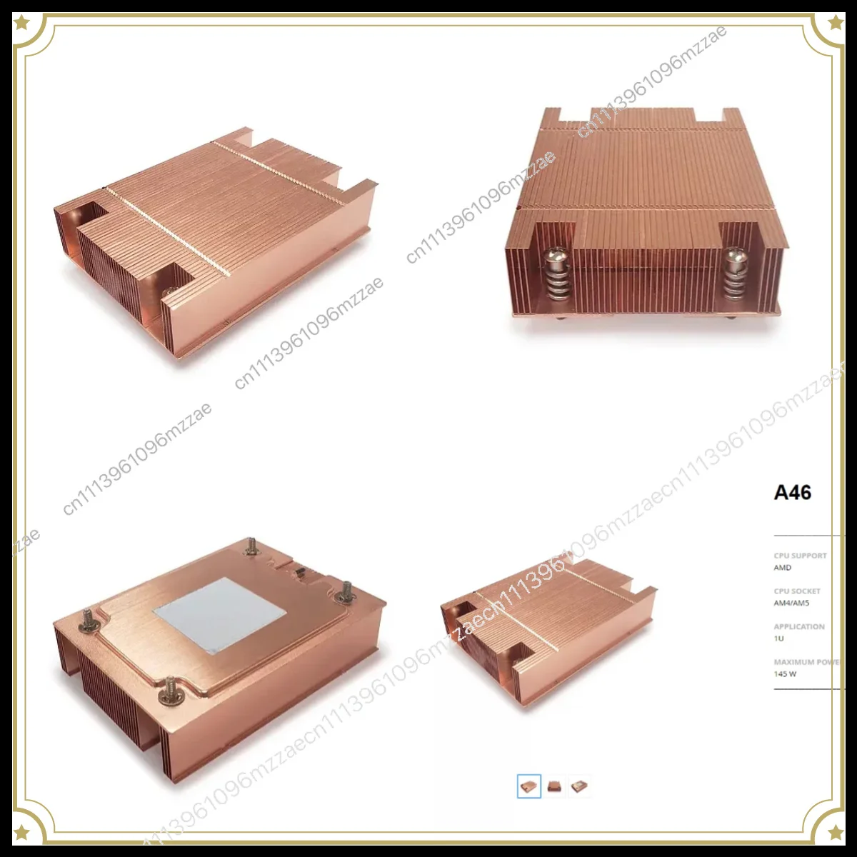 AM4 1U Soaking Plate VC Itx Chassis, Server Passive Radiator A46
