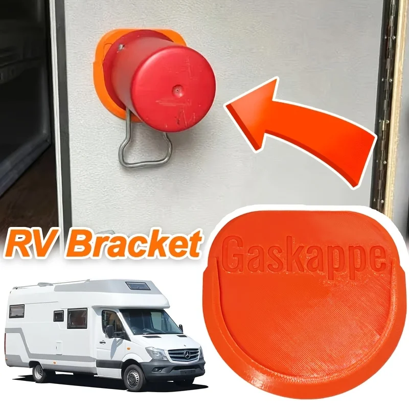 

Кронштейн-держатель для клейкого крепления крышки газового баллона (5 кг, 11 кг, в зависимости от размера крышки), без сверления, для автодомов, кемперов и моторхоумов