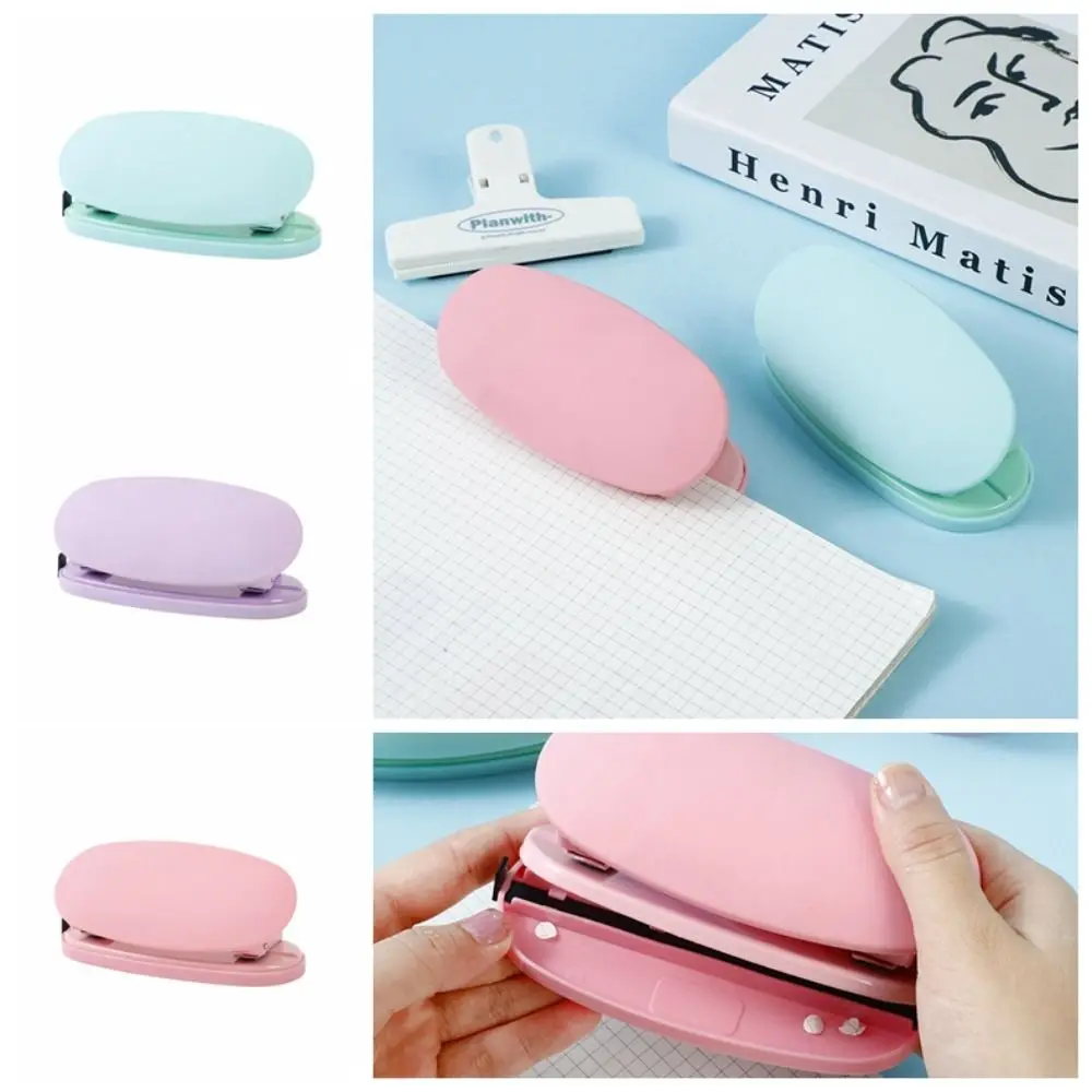 Macaron Color With Measure Scale 2-hole Paper Punch Double Holes Manual Binding DIY Hole Punch Binding 6cm Teacher