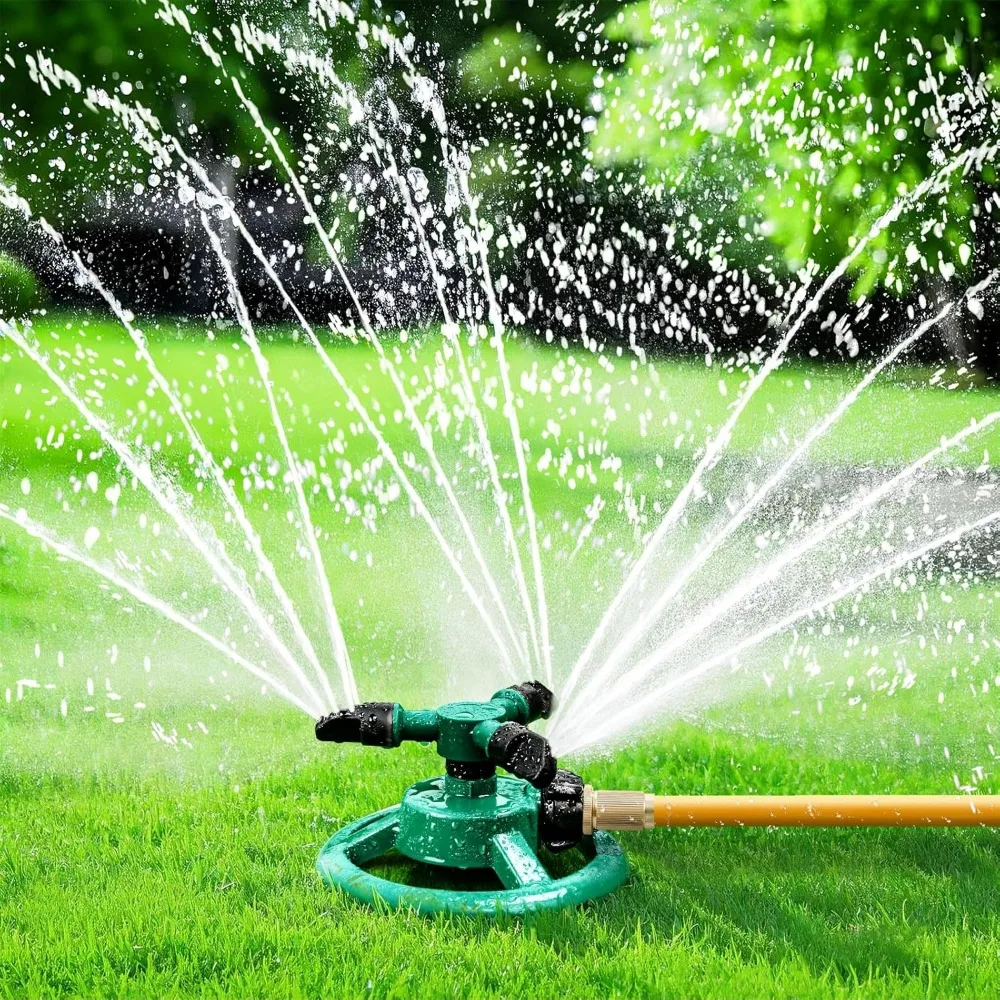 Sprinkler für den Garten, Wassersprinkler für Rasen, 360-Grad-drehbarer Rasensprinkler für den Garten, große Fläche, Sprinkler für Kinder, Haustiere