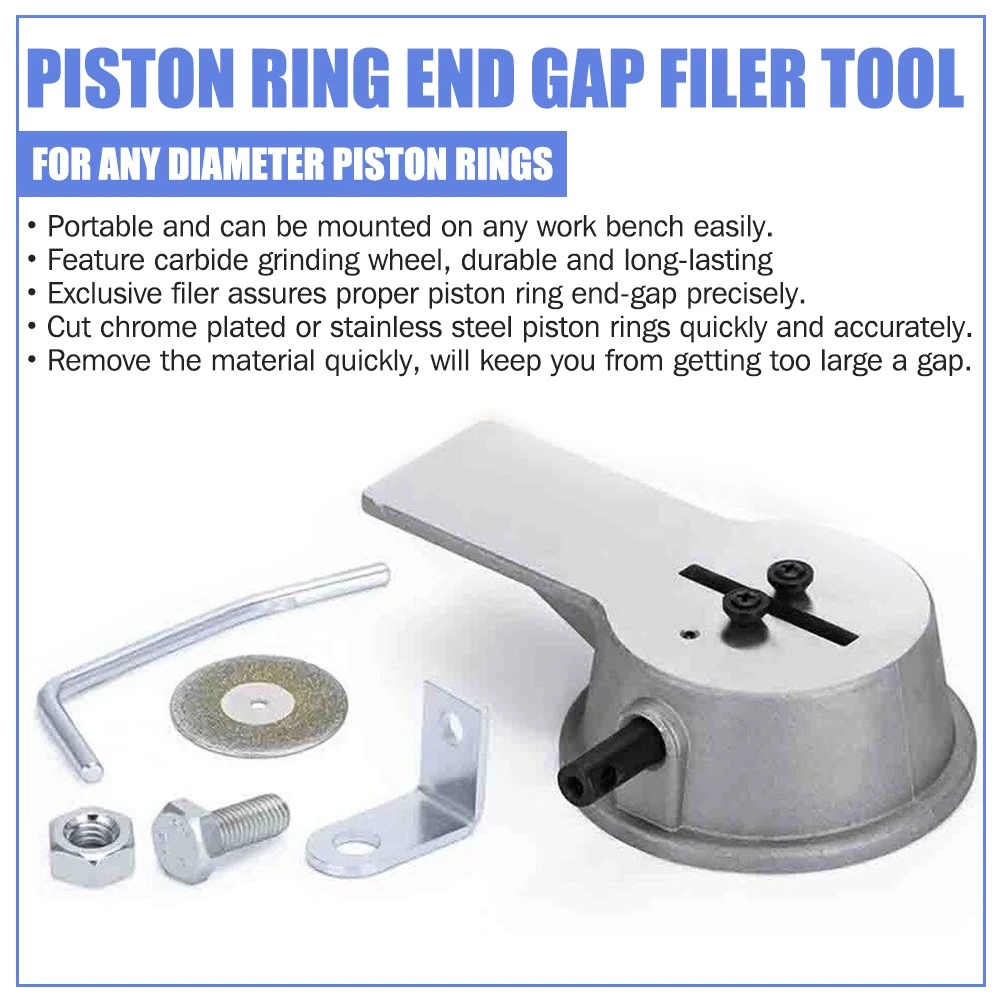 

Piston Ring Cutting Wheel Filing Tool 91089408 Mechanical Manual Piston Ring EndGap Filer Tool Grit CarbideWheel