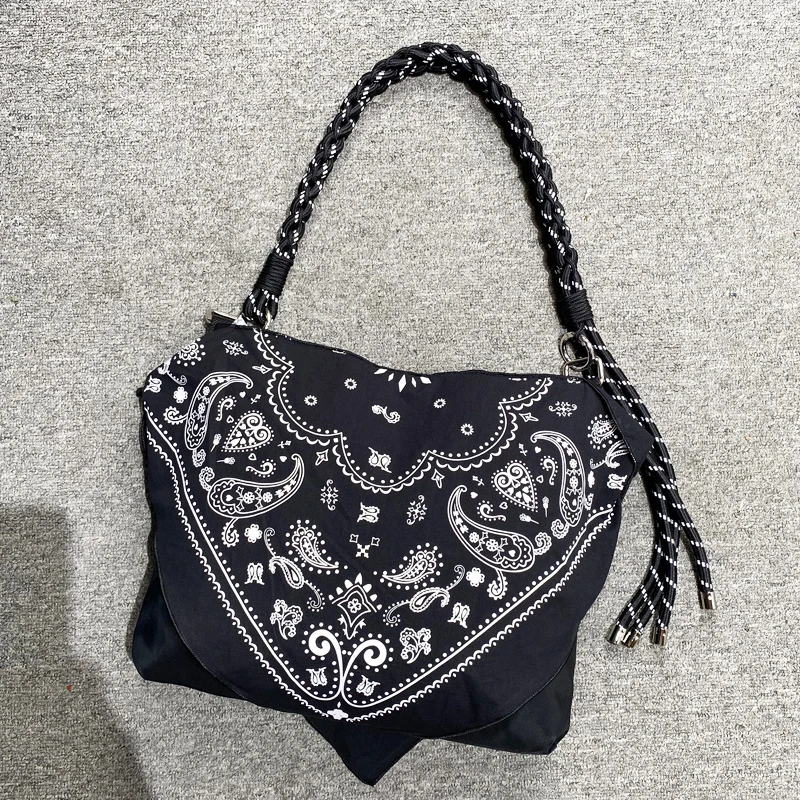 

Chinese Style Bags For Women Luxury Designer Handbags Purses 2025 New In Polyester Cashew Flower Pattern Braided Strap Shoulder