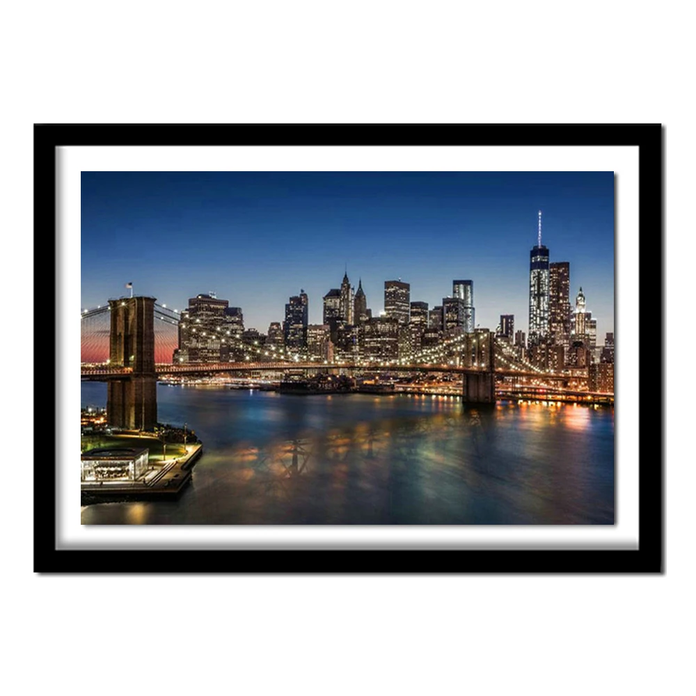 5D DIY Diamond Painting Diamond Embroidery New York Brooklyn Bridge Decorative Pictures  Rhinestones And Crafts Home Decoration