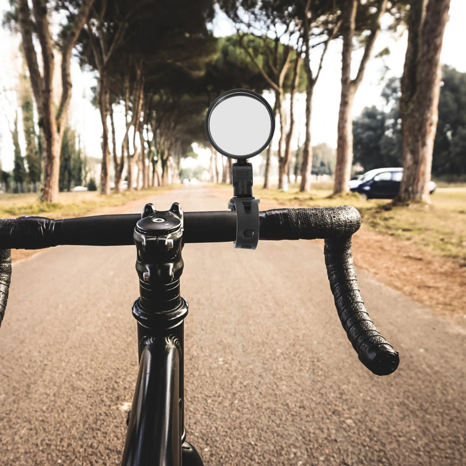 2 قطعة مرآة الرؤية الخلفية للدراجة قابل للتعديل 360 درجة تدوير دائم مقاومة للخدش عاكس المقود الدراجة مرآة الرؤية الخلفية