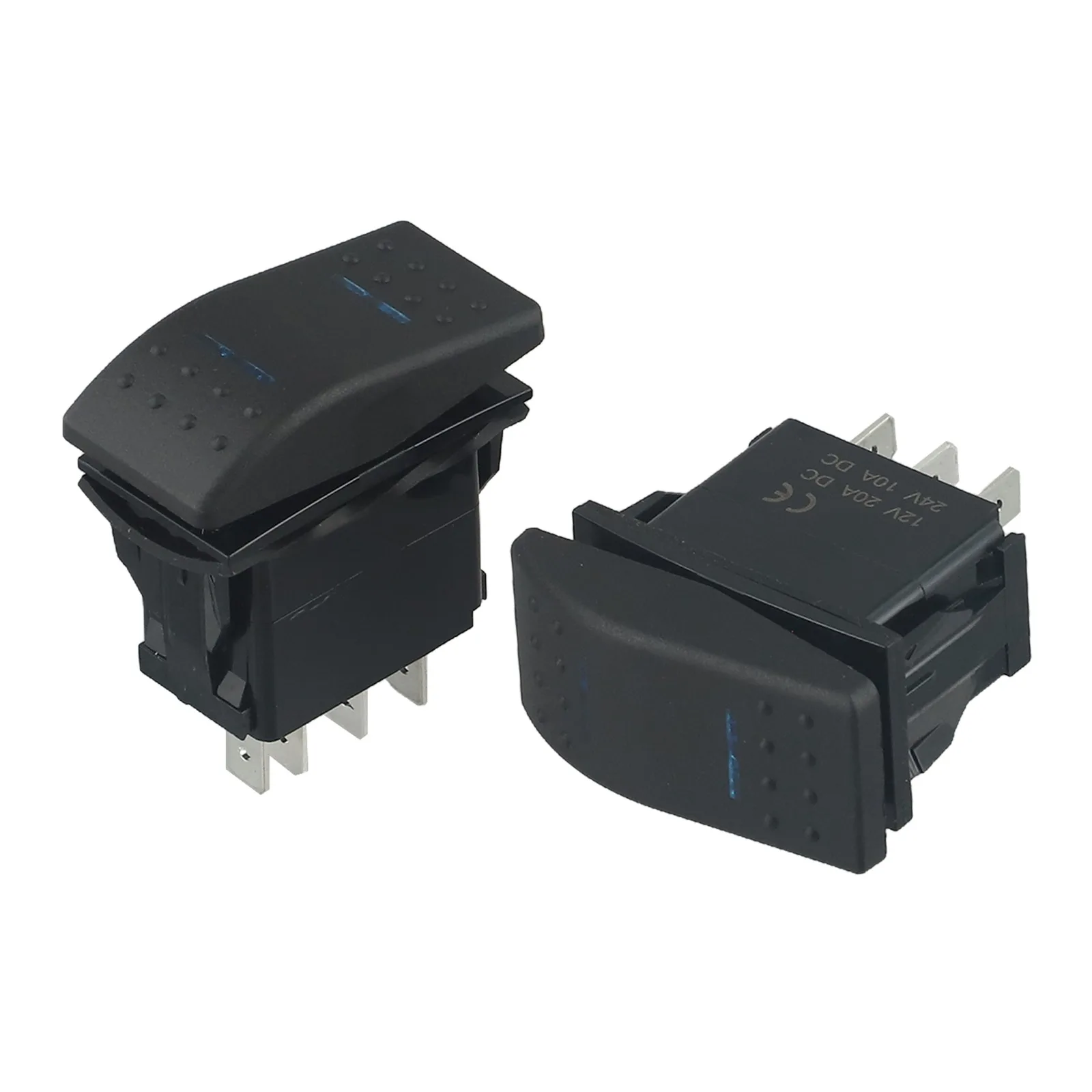 2pcs/Kit Momentary Switches ON-OFF-ON 3 Position For DPDT Boat LED Switch 12V 20A Replacement Automobiles Parts