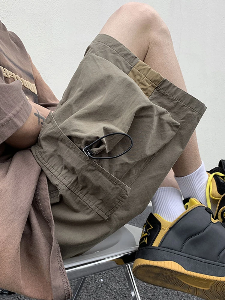 

American Functional Workwear orts Men's Summer Thin Casual Five-Part Sports Trendy Brand Mid-Pants Wide-Leg Six-Part Pants