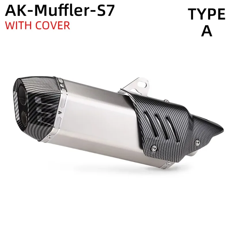 Motorcycle Slip on Exhaust Modify Motocross Exhaust Universal Muffler for R6 MT09 Z900 Z750 Xj6 450SR MT03 CBR400R NINJA400 S7