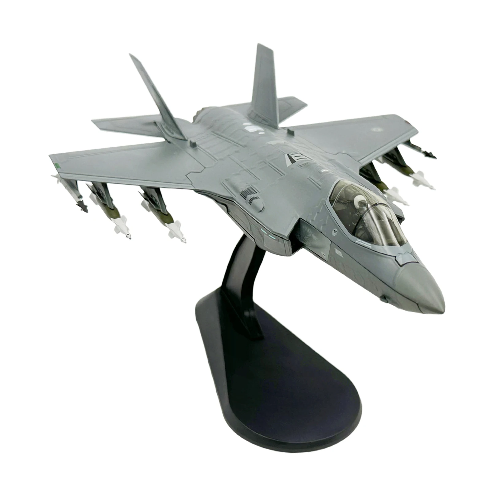 1:72 F-35A Diecast Joint Strike Fighter Stealth Fighter Aircraft Model Alloy Simulation with Base for Boys Kids Birthday Gifts