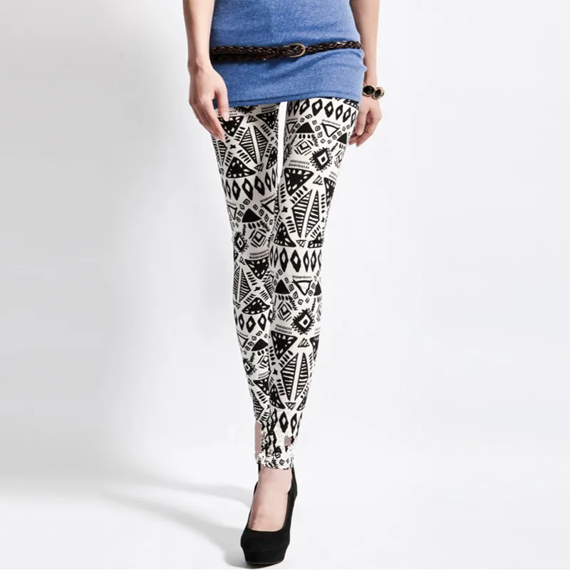 DOIAESKV Spring Autumn Fashion Women's Pattern Leggings Sexy Casual Colorful Leg Warmer Colorful Leggins Pants Trousers Women