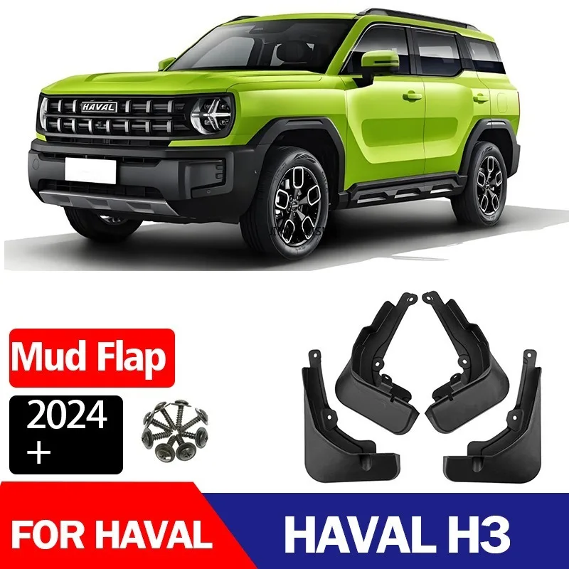 Mudguards FOR Great Wall Haval H3 2024 Automotive For Fender Mudguard Vehicle Exterior Decor ABS Material Protective Accessories