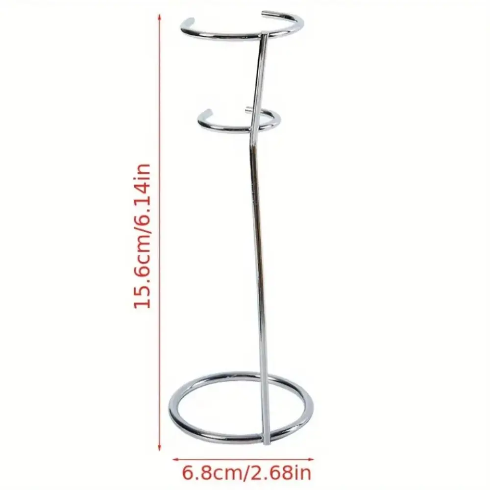 Freestanding Milk Frother Stand Round Base Dual Support Rings Coffee Stirrer Rack Space Saving Hand Mixer Holder view 6