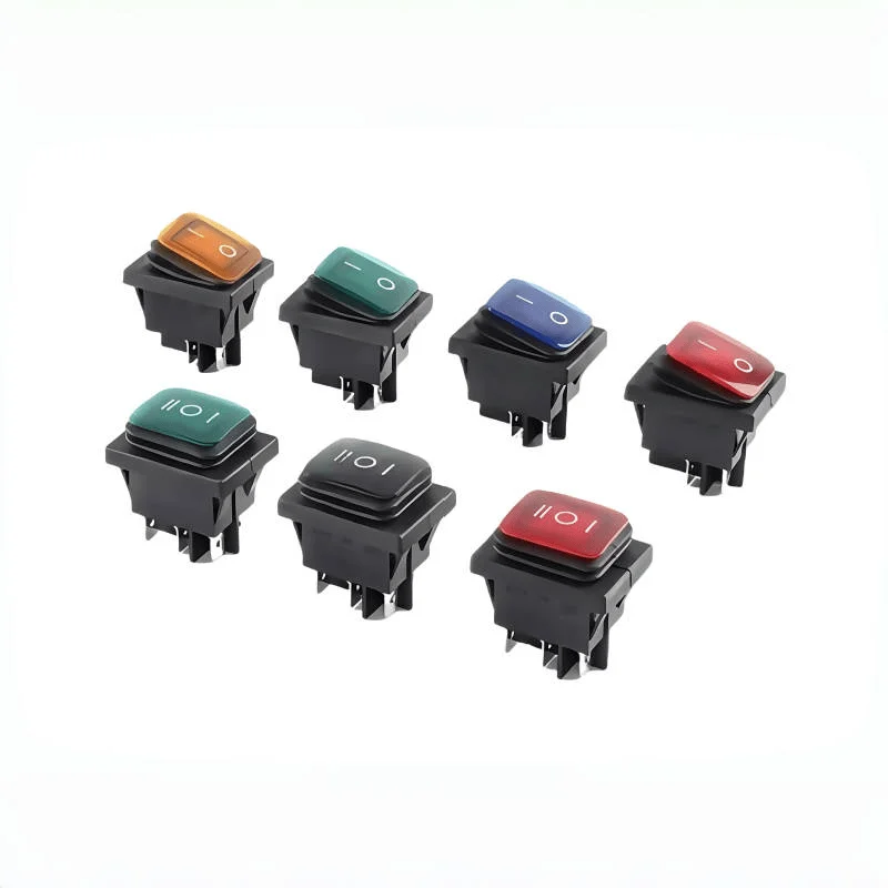 

KCD4 boat switch black/red/green/blue/yellow 4/6 foot 2/3 speed 20A silver contact waterproof pushbutton switch