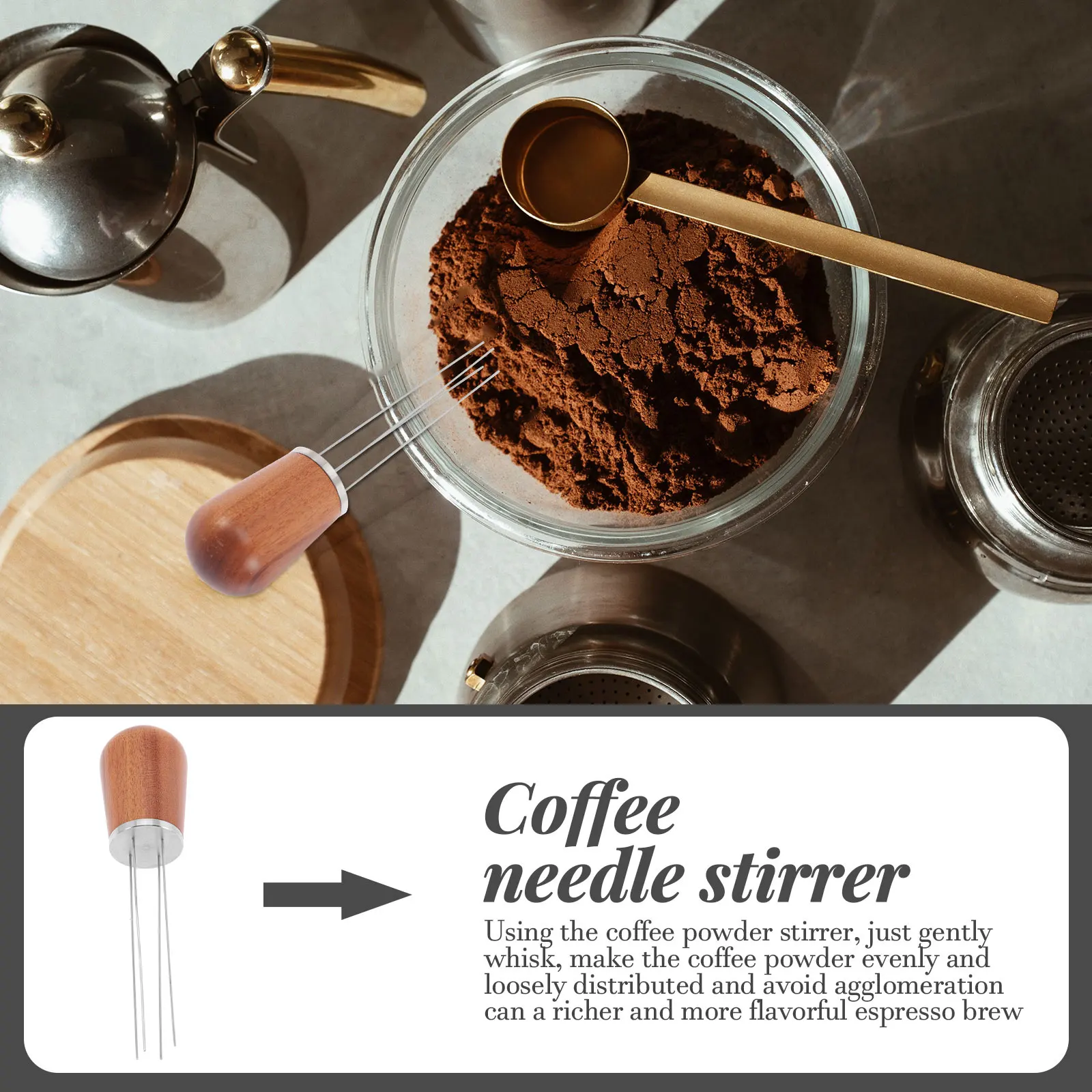 

Stainless Steel Powder Needle Metal Espresso Stirrer Stirring Tool Needles for Coffee Ground Distributor Distribution Manual