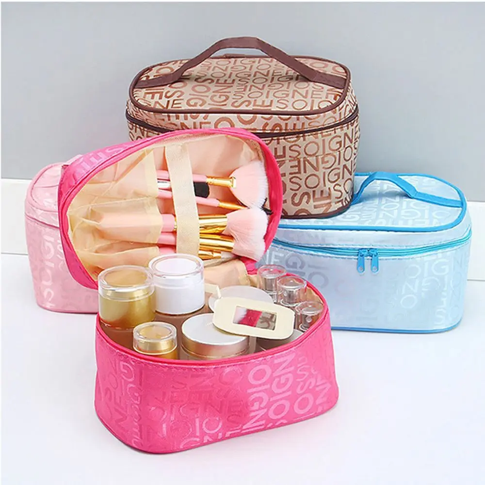 Convenient Storage Organizer Makeup Bag Large Capacity Waterproof Toiletry Handbag Makeup Accessory Travel Cosmetic Bag Travel