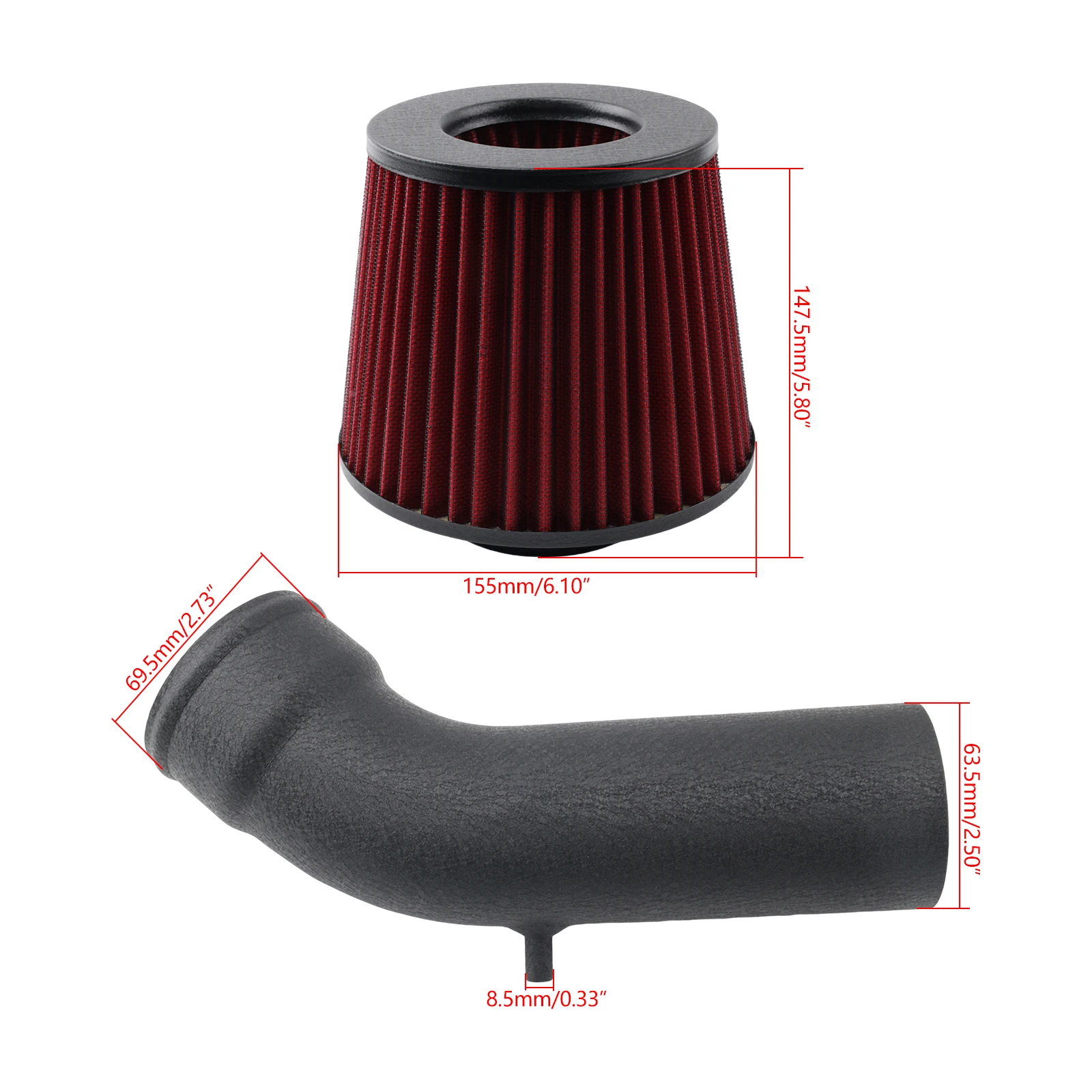 factory supply Single Turbo Cold Air Intake Kit Short Ram Type For Audi A1 1.4 TFSI 122HP 2012+